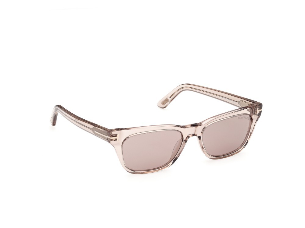 Occhiali da sole Tom Ford Penn-02 FT1362 (45E) colore marrone chiaro lucido forma rettangolare lenti marrone