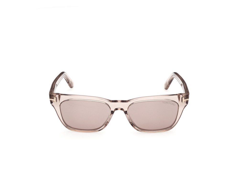 Occhiali da sole Tom Ford Penn-02 FT1362 (45E) colore marrone chiaro lucido forma rettangolare lenti marrone