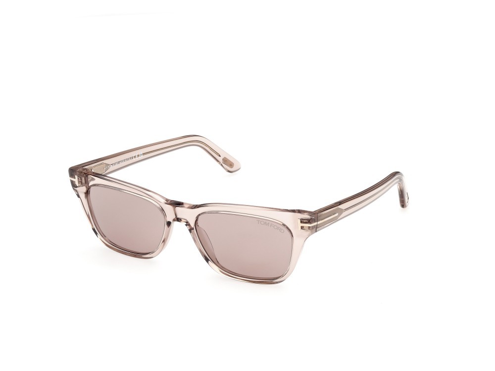 Occhiali da sole Tom Ford Penn-02 FT1362 (45E) colore marrone chiaro lucido forma rettangolare lenti marrone