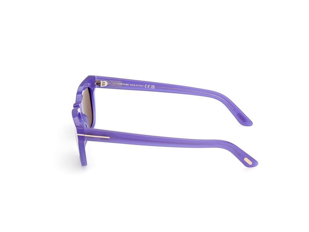 Occhiali da sole Tom Ford Penn-02 FT1362 (81A colore viola lucido forma rettangolare lenti fumo