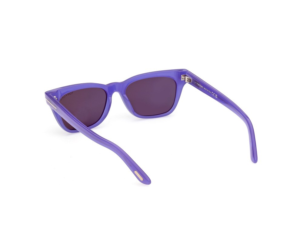 Occhiali da sole Tom Ford Penn-02 FT1362 (81A colore viola lucido forma rettangolare lenti fumo