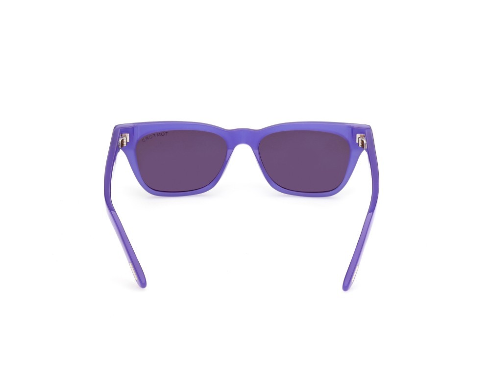 Occhiali da sole Tom Ford Penn-02 FT1362 (81A colore viola lucido forma rettangolare lenti fumo