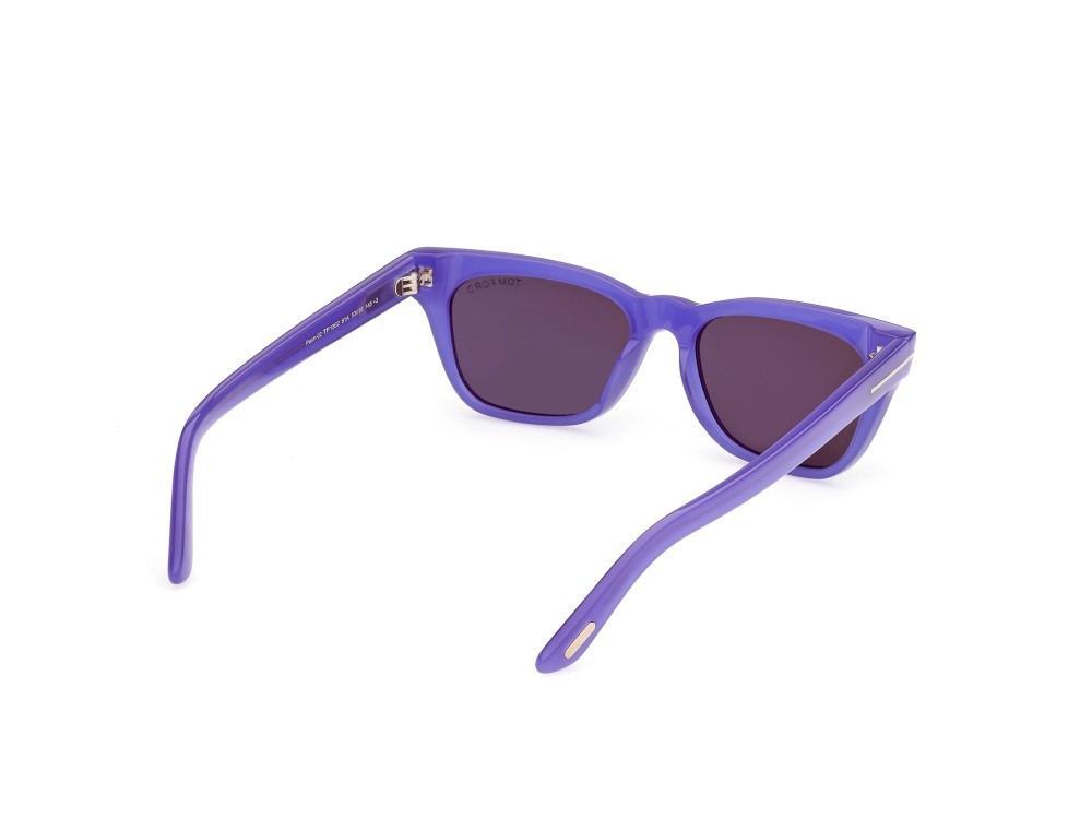 Occhiali da sole Tom Ford Penn-02 FT1362 (81A colore viola lucido forma rettangolare lenti fumo