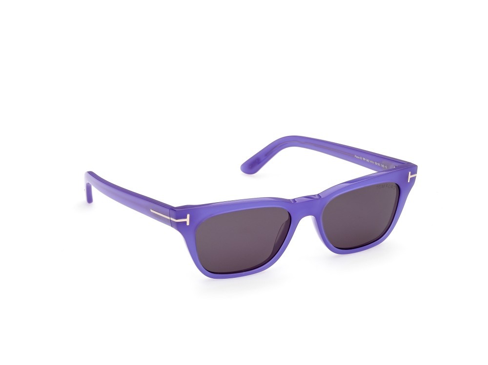 Occhiali da sole Tom Ford Penn-02 FT1362 (81A colore viola lucido forma rettangolare lenti fumo
