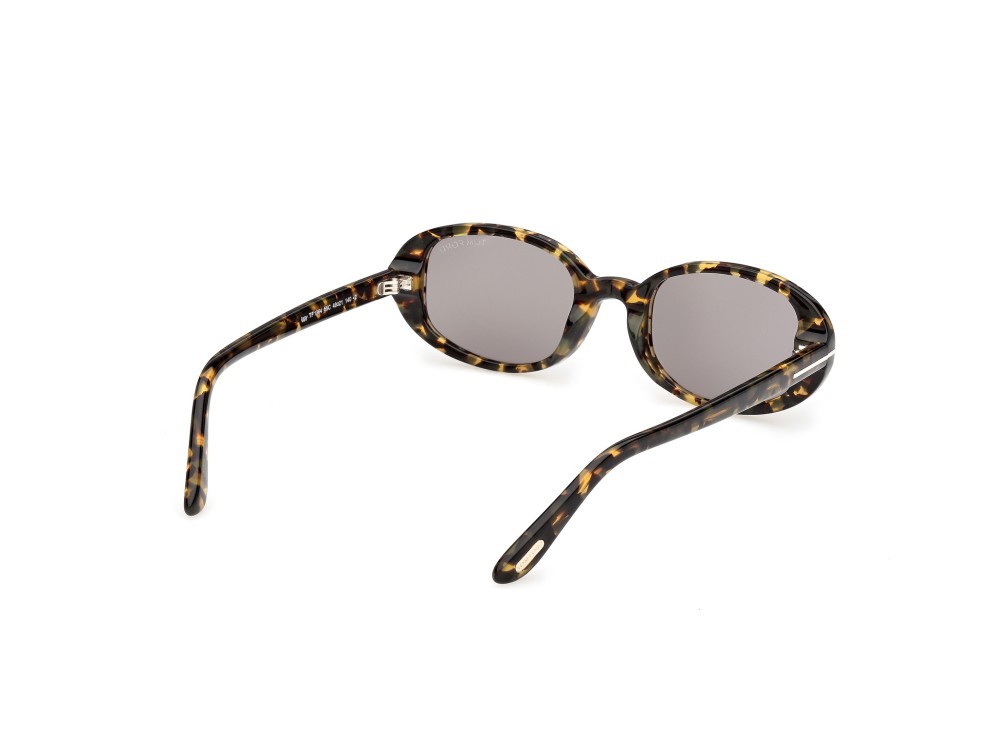 Sunglasses Tom Ford Iggy-02 FT1364 (55C) color avana colorata shape oval lenses fumo specchiato
