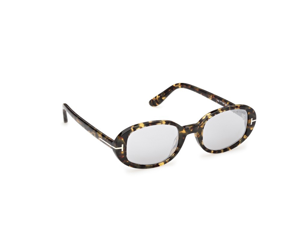Sunglasses Tom Ford Iggy-02 FT1364 (55C) color avana colorata shape oval lenses fumo specchiato
