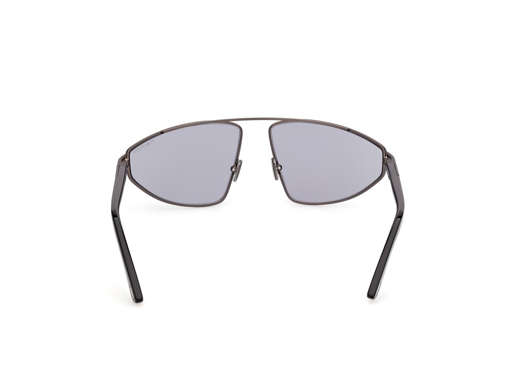 Occhiali da sole Tom Ford Parker-02 FT1399 (13A) colore rutenio scuro opaco forma aviator lenti fumo