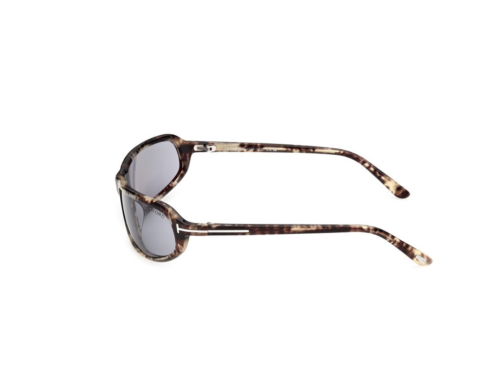 Occhiali da sole Tom Ford Addison-02 FT1400 (56A) colore avana colorata  forma rettangolare lenti fumo 