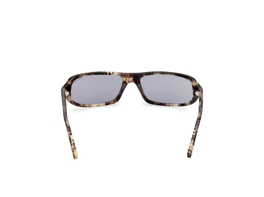 Occhiali da sole Tom Ford Addison-02 FT1400 (56A) colore avana colorata  forma rettangolare lenti fumo 