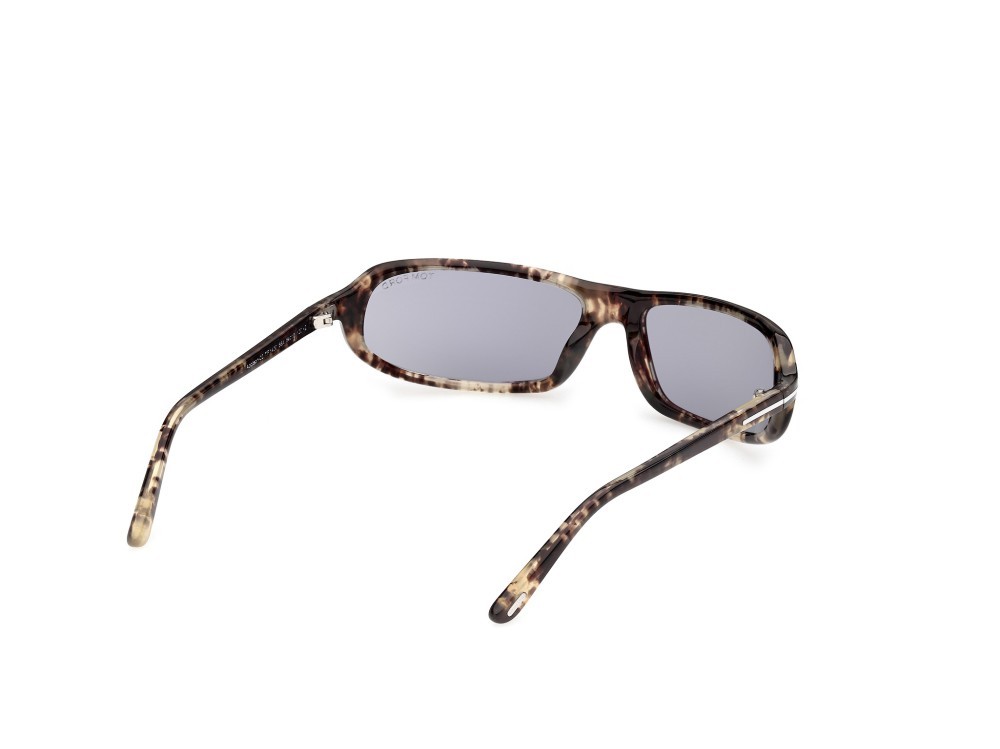 Occhiali da sole Tom Ford Addison-02 FT1400 (56A) colore avana colorata  forma rettangolare lenti fumo 
