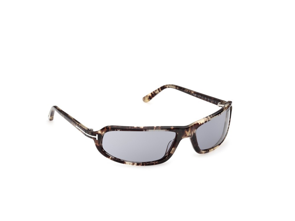 Occhiali da sole Tom Ford Addison-02 FT1400 (56A) colore avana colorata  forma rettangolare lenti fumo 