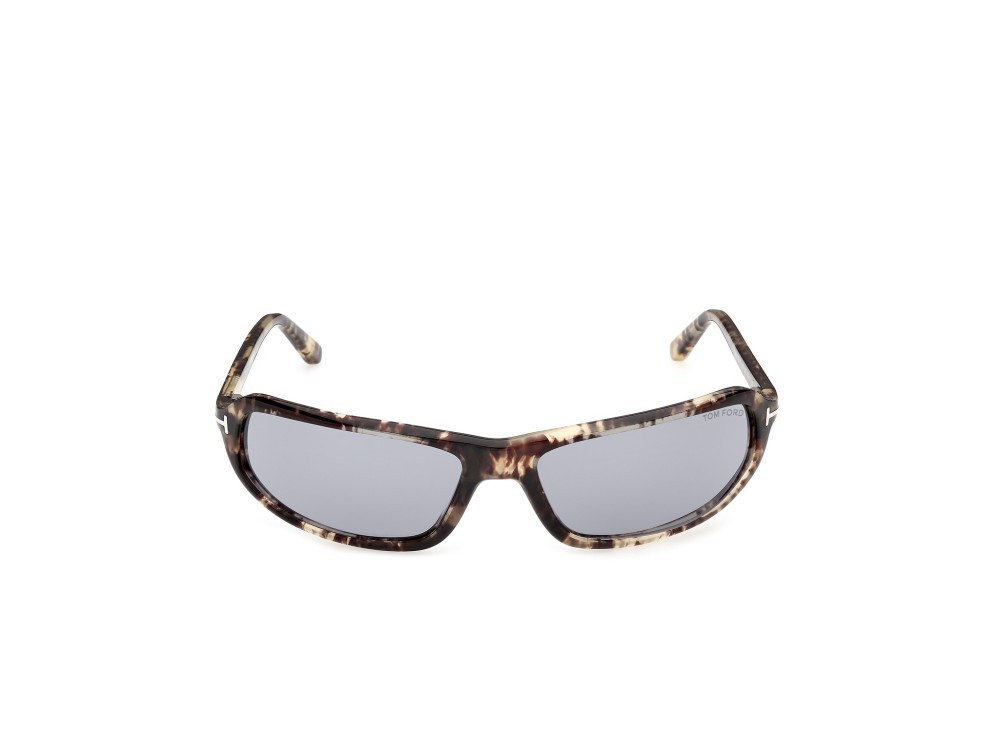Occhiali da sole Tom Ford Addison-02 FT1400 (56A) colore avana colorata  forma rettangolare lenti fumo 