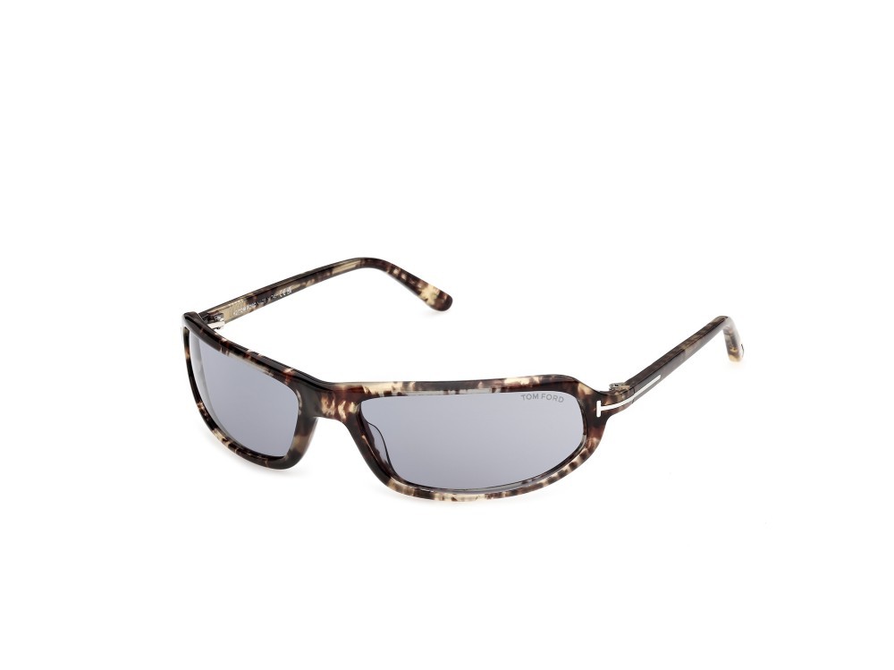 Occhiali da sole Tom Ford Addison-02 FT1400 (56A) colore avana colorata  forma rettangolare lenti fumo 