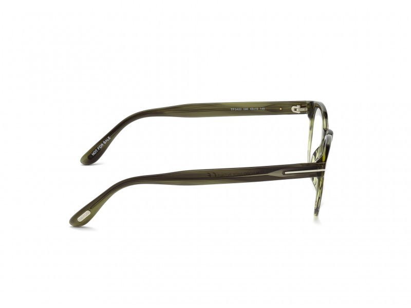 Eyeglasses Tom Ford FT5400 (098) color verde scuro/altro shape round 