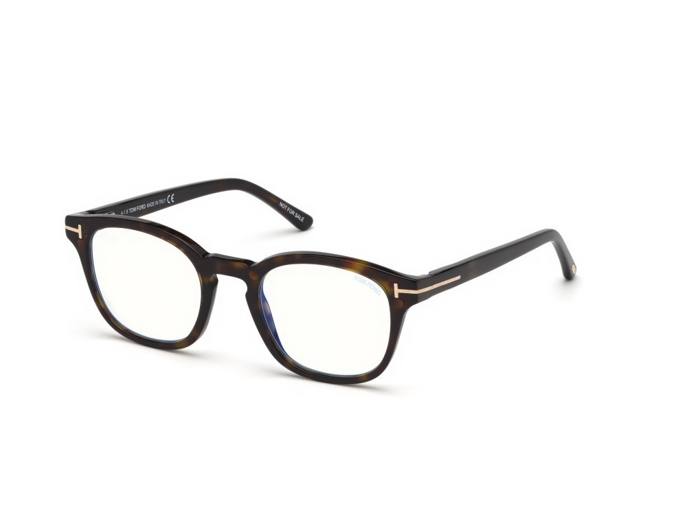 Brillen Tom Ford FT5532-B (52E) + CLIP-ON farbe avana scura form geometrisch gläser marrone
