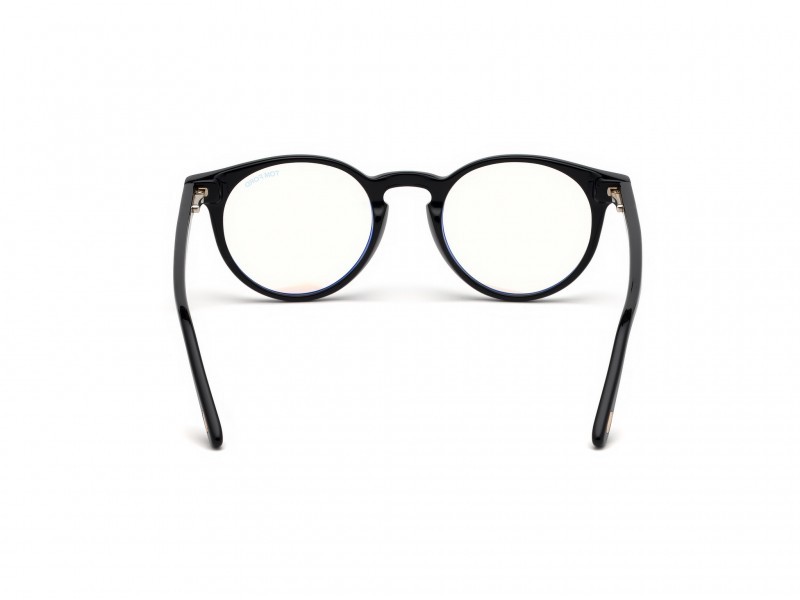 Eyeglasses Tom Ford FT5557-B (001) color nero lucido shape round 