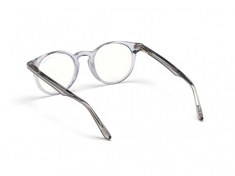 Eyeglasses Tom Ford FT5557-B (020) color grigio/altro shape round 