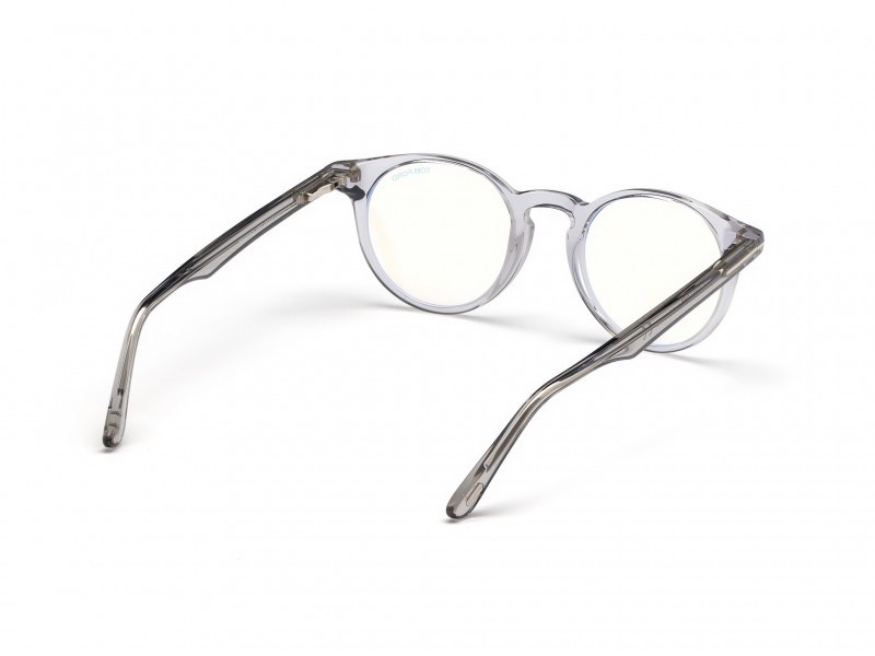 Eyeglasses Tom Ford FT5557-B (020) color grigio/altro shape round 