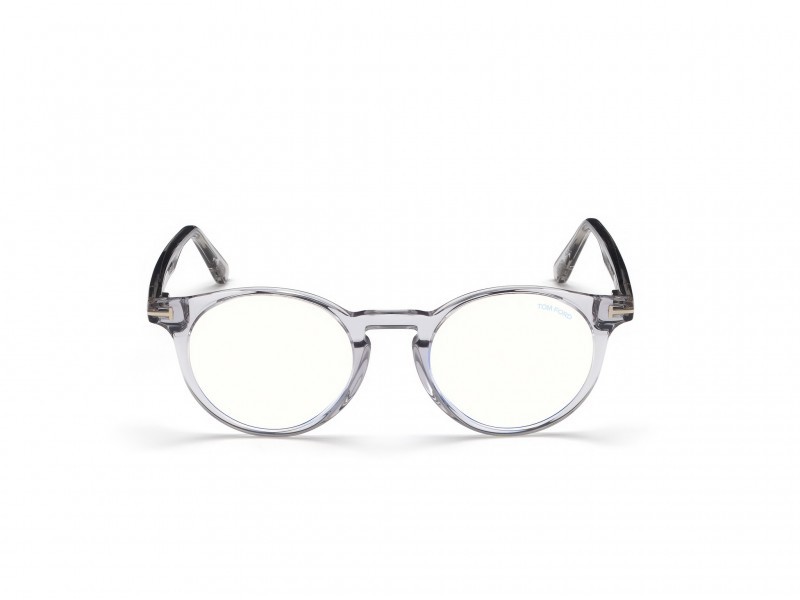 Eyeglasses Tom Ford FT5557-B (020) color grigio/altro shape round 