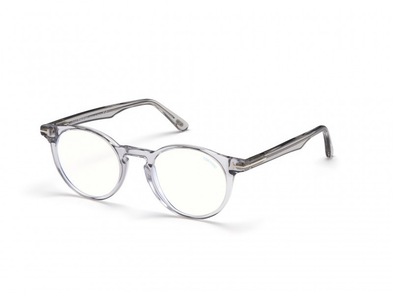 Eyeglasses Tom Ford FT5557-B (020) color grigio/altro shape round 