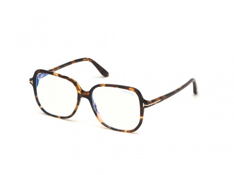 Eyeglasses Tom Ford FT5578-B (052) color avana scura shape geometric 