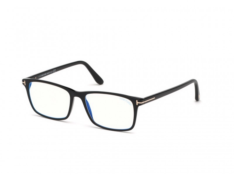Occhiali da vista Tom Ford FT5584-B (001) colore nero lucido forma geometrico 