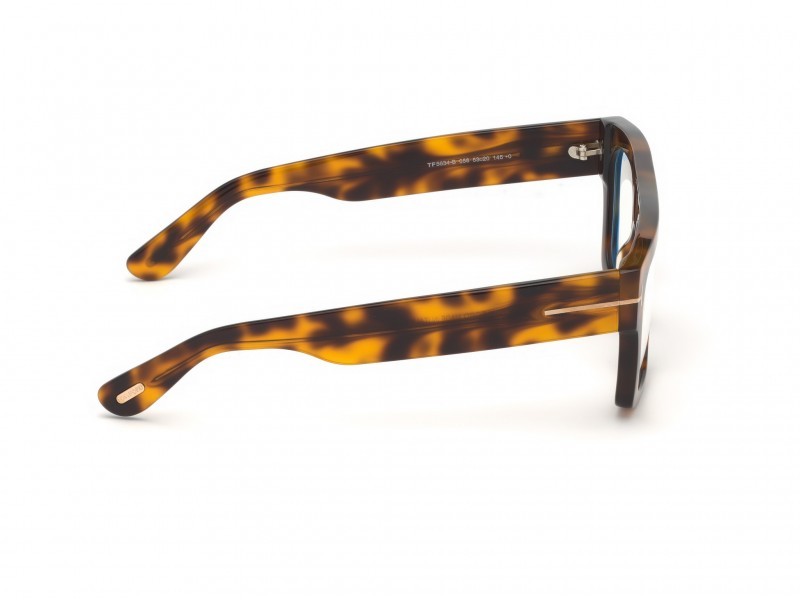 Eyeglasses Tom Ford FT5634-B (056) color avana/altro shape geometric 