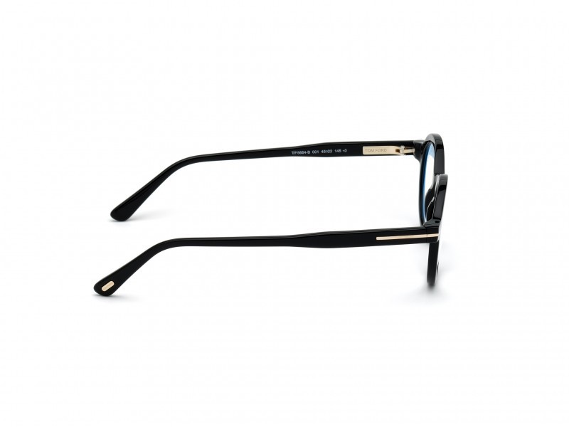 Occhiali da vista Tom Ford FT5664-B (001) colore nero lucido  forma rotondo 