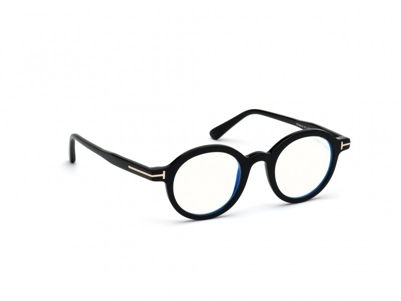 Occhiali da vista Tom Ford FT5664-B (001) colore nero lucido  forma rotondo 