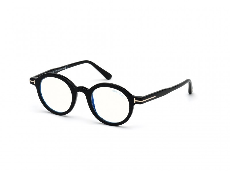 Occhiali da vista Tom Ford FT5664-B (001) colore nero lucido  forma rotondo 