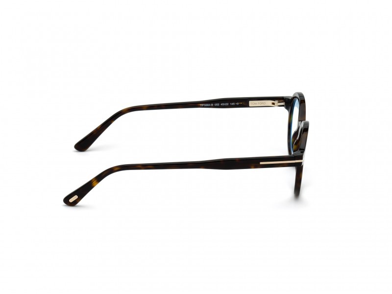 Occhiali da vista Tom Ford FT5664-B (052) colore avana scura forma rotondo 