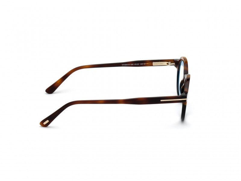 Eyeglasses Tom Ford FT5664-B (056) color avana / altro shape round 