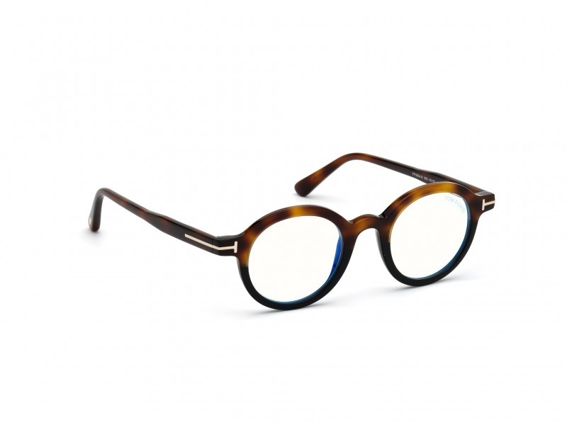 Eyeglasses Tom Ford FT5664-B (056) color avana / altro shape round 