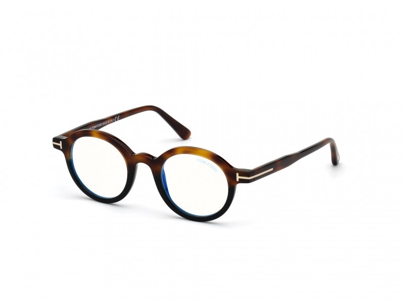 Eyeglasses Tom Ford FT5664-B (056) color avana / altro shape round 