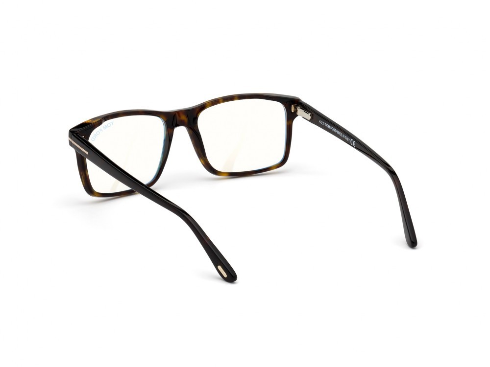 Brillen Tom Ford FT5682-B (052) + Clip-on farbe avana scura form quadratisch 