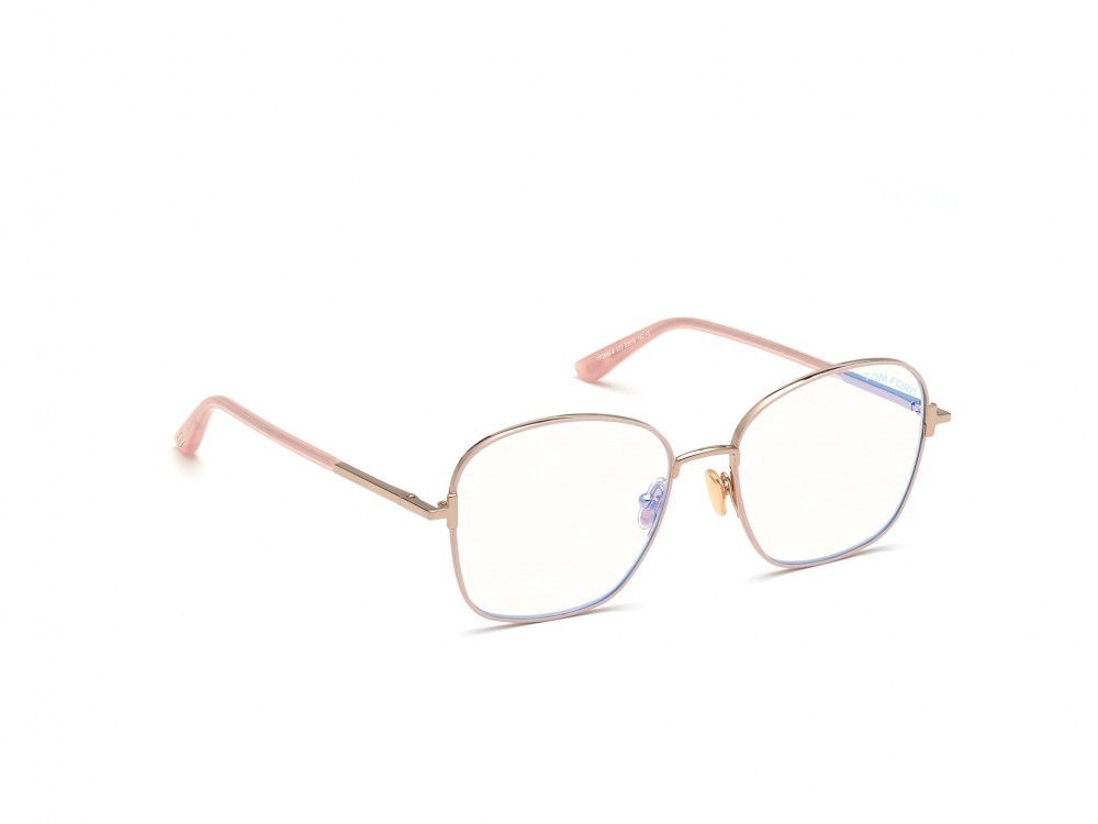 Eyeglasses Tom Ford FT5685-B (072) color rosa lucido shape geometric 