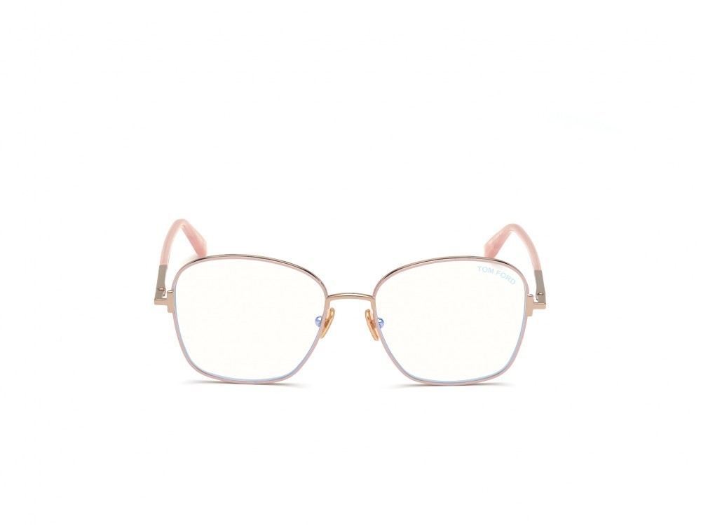 Eyeglasses Tom Ford FT5685-B (072) color rosa lucido shape geometric 