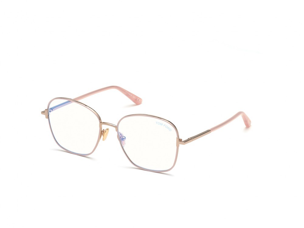 Eyeglasses Tom Ford FT5685-B (072) color rosa lucido shape geometric 