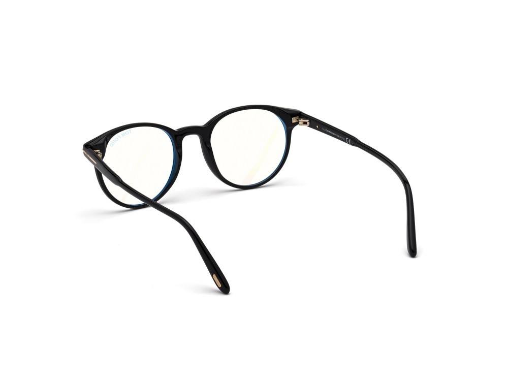 Eyeglasses Tom Ford FT5695-B (001) color nero lucido shape round 