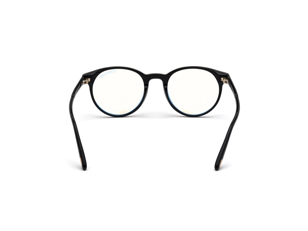 Eyeglasses Tom Ford FT5695-B (001) color nero lucido shape round 