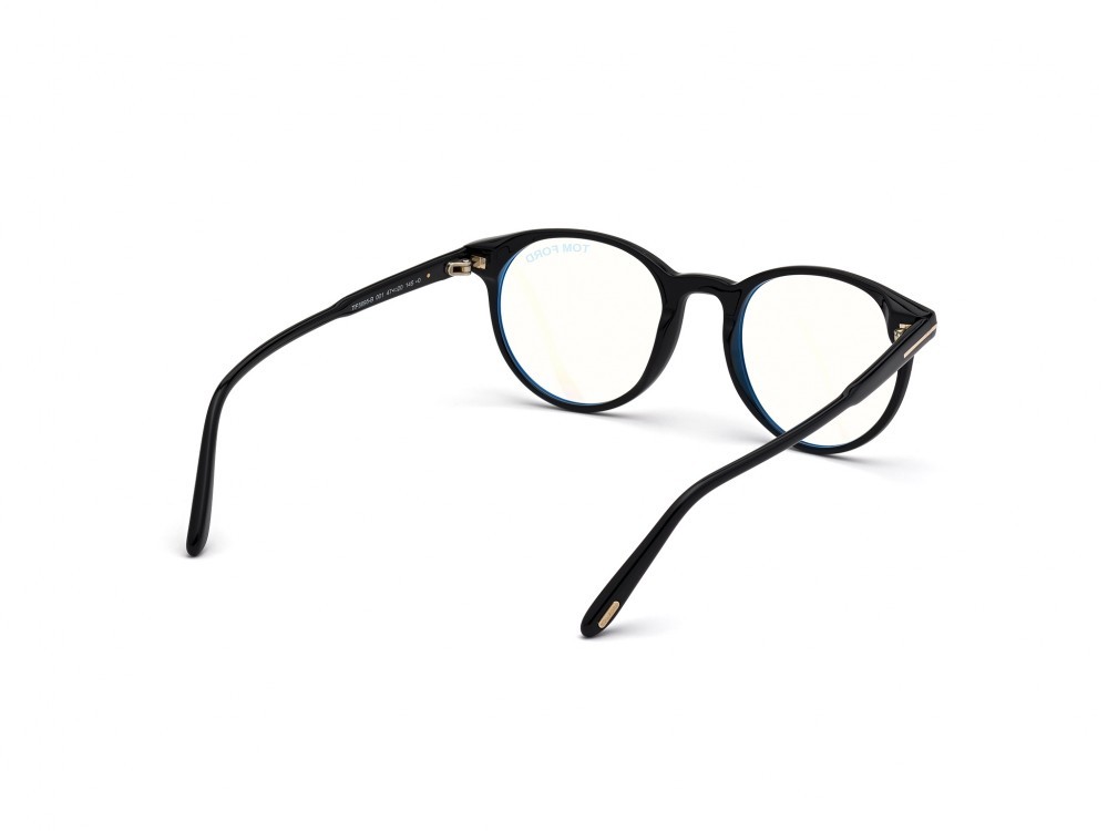 Eyeglasses Tom Ford FT5695-B (001) color nero lucido shape round 