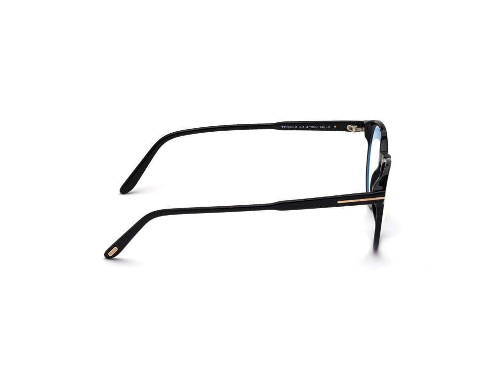 Eyeglasses Tom Ford FT5695-B (001) color nero lucido shape round 