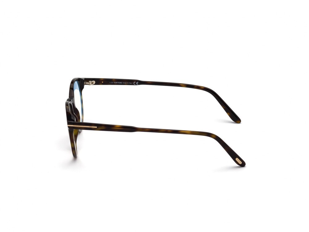 Eyeglasses Tom Ford FT5695-B (052) color avana scura shape round 