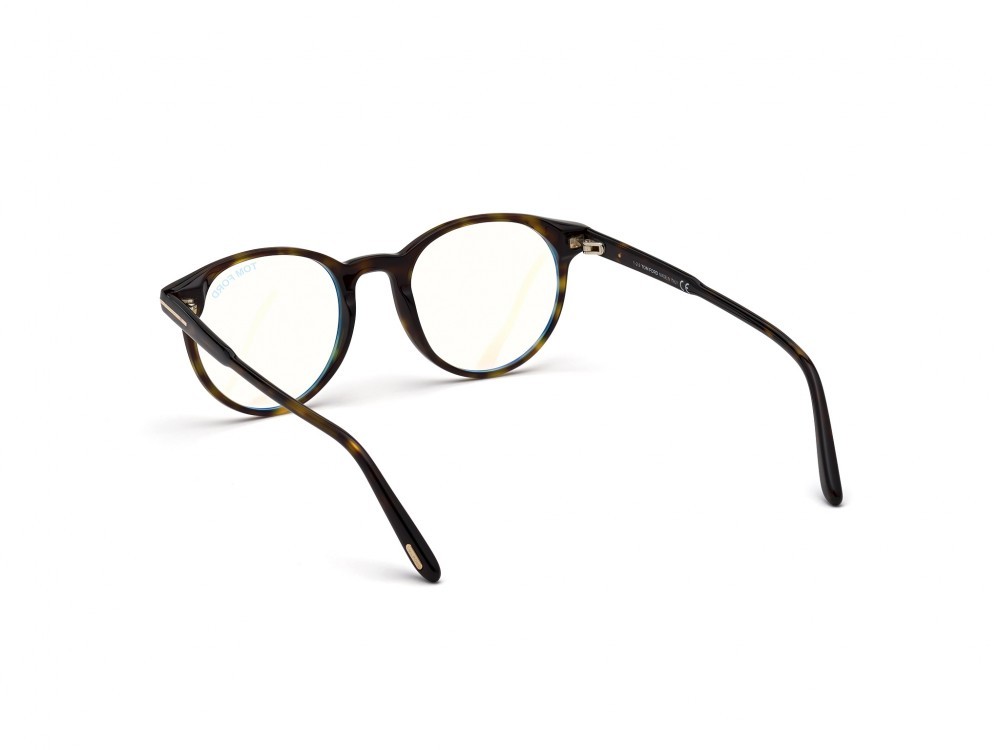 Eyeglasses Tom Ford FT5695-B (052) color avana scura shape round 