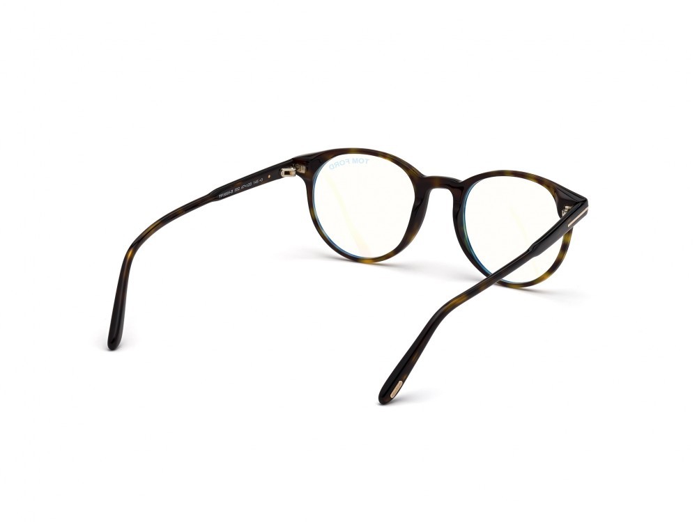 Eyeglasses Tom Ford FT5695-B (052) color avana scura shape round 