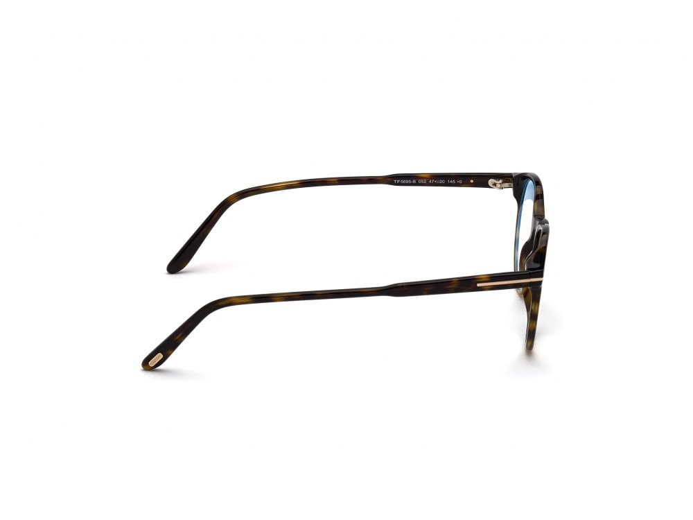 Eyeglasses Tom Ford FT5695-B (052) color avana scura shape round 
