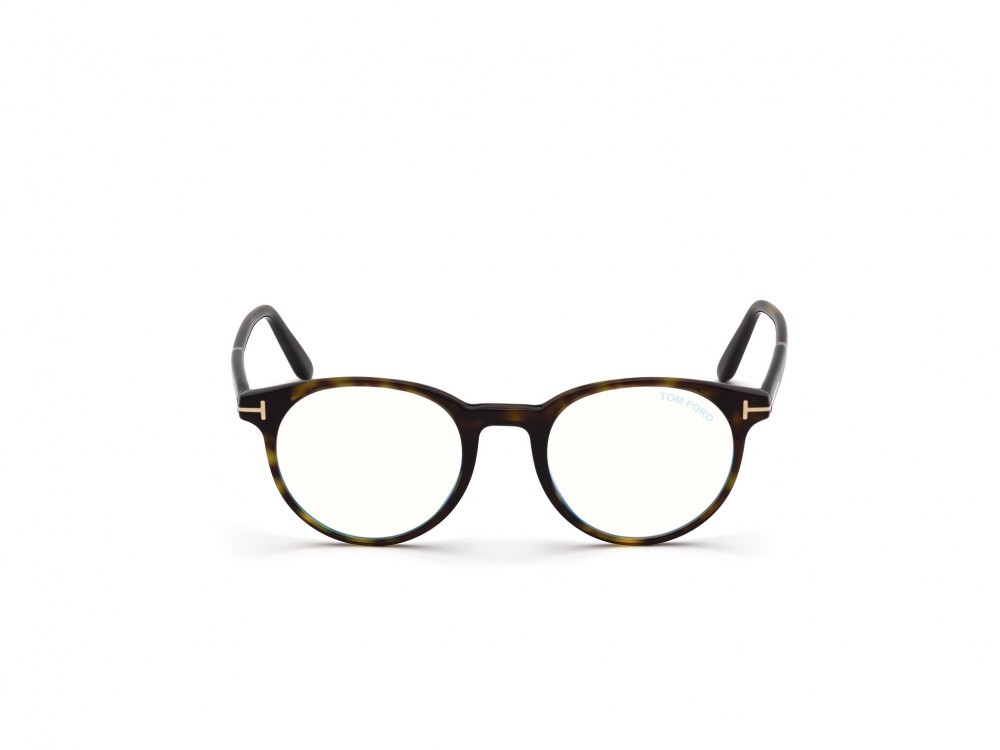 Eyeglasses Tom Ford FT5695-B (052) color avana scura shape round 