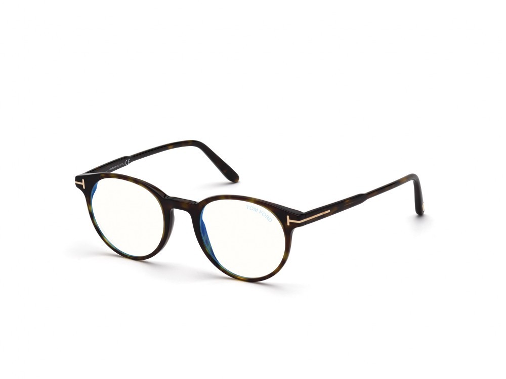 Eyeglasses Tom Ford FT5695-B (052) color avana scura shape round 