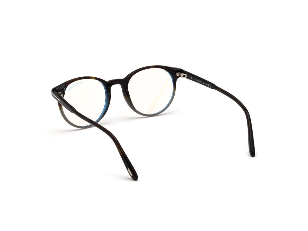 Eyeglasses Tom Ford FT5695-B (056) color avana / altro shape round 