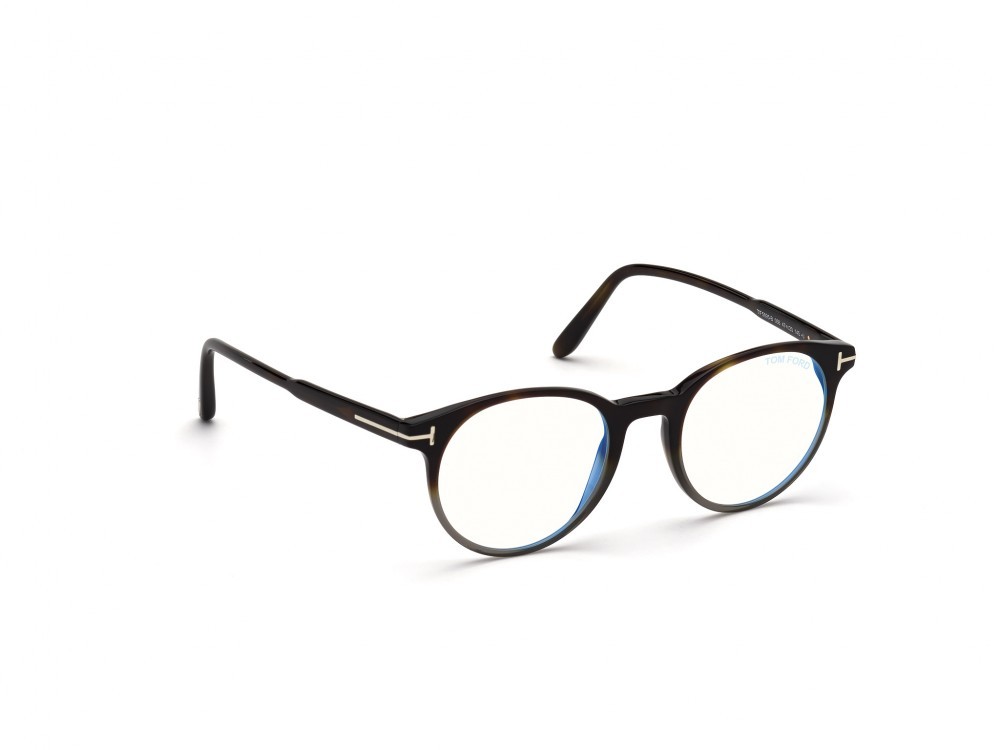 Eyeglasses Tom Ford FT5695-B (056) color avana / altro shape round 